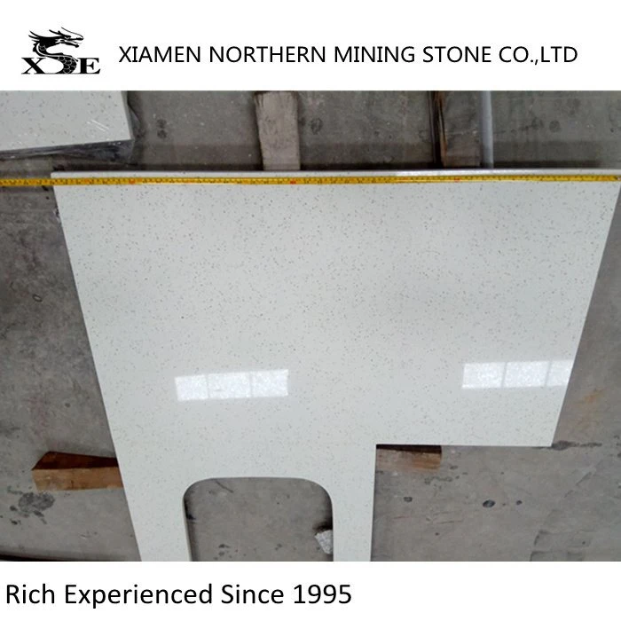 White Sparkle Quartz Kitchen Worktop